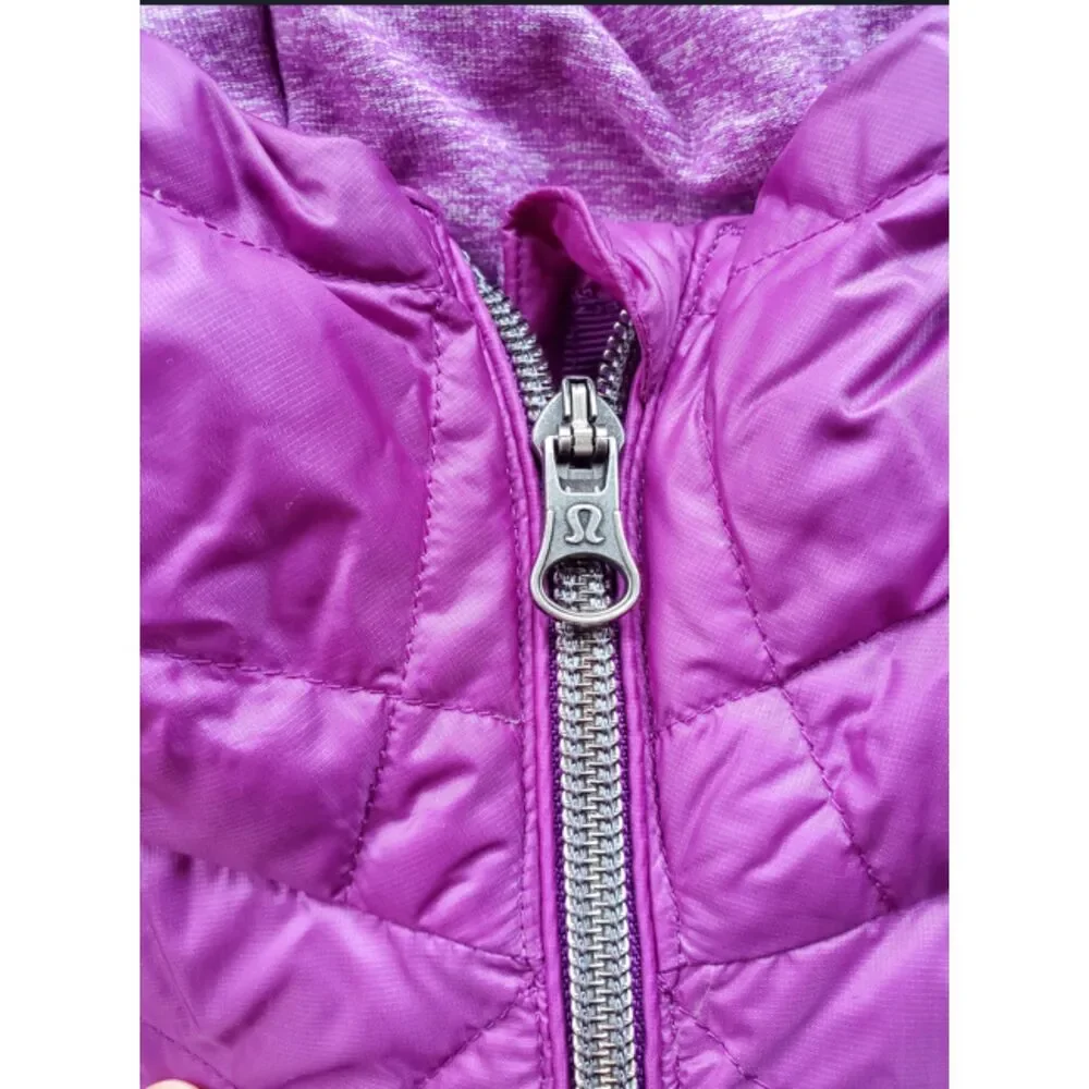 Lululemon Womens 4 Down For A Run Jacket Tender Violet Goose Athleisure EUC